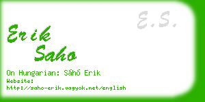 erik saho business card